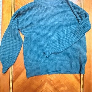 American Eagle Outfitters Blue Cowl Neck Sweater